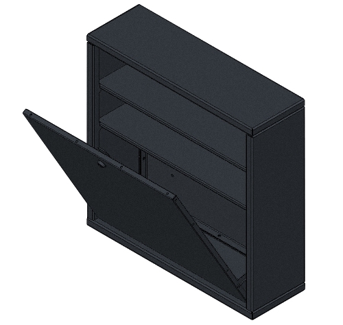 Security Wall Cabinet Black